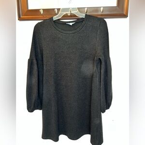 She + Sky Ladies Black Mid Length Sweater Dress Size Large